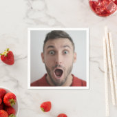 セルフフォトアップロード |顔おもしろいパーティー スタンダードカクテルナプキン (インサイチュ)