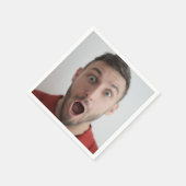 セルフフォトアップロード |顔おもしろいパーティー スタンダードカクテルナプキン (角)