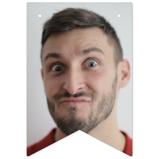 セルフフォトアップロード |顔おもしろいパーティー バンティングフラッグ (第2の旗)