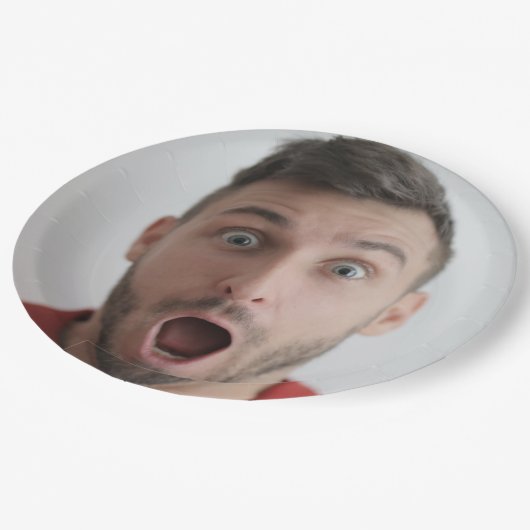 セルフフォトアップロード |顔おもしろいパーティー ペーパープレート (アングル)