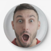 セルフフォトアップロード |顔おもしろいパーティー ペーパープレート (正面)