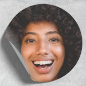 セルフフォトアップロード |顔おもしろいパーティー ラウンドシール