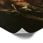 セルフポートレイトとパイプ、ヴァンゴッホファインアート ポスター (角)