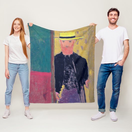 セルフポートレイト(ひげを生やした男)、エドウアール・ヴィイラード フリースブランケット (インサイチュ)