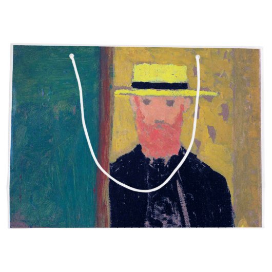 セルフポートレイト（ひげを生やした男）、エドウアール・ヴィイラード ラージペーパーバッグ (裏面)