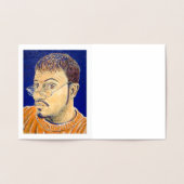 セルフポートレイト:オレンジ、白、青2005 箔カード (内部)