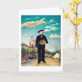 セルフポートレイト、ランドスケープ、ルソー カード (黄色い花)