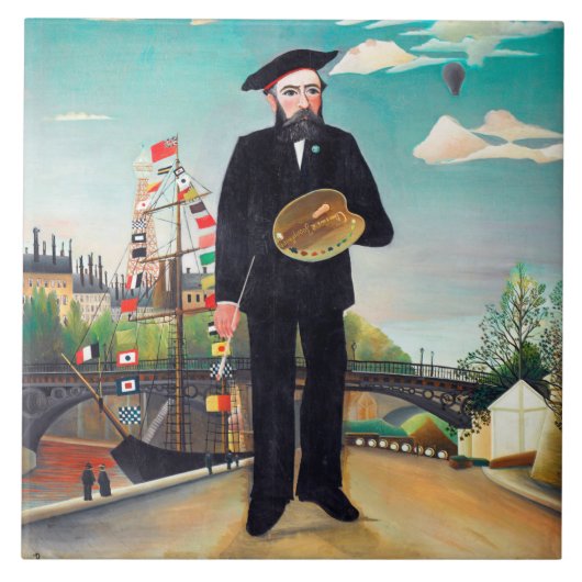 セルフポートレイト、ランドスケープ、ルソー タイル (正面)