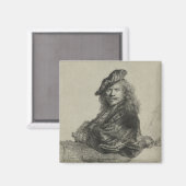 セルフポートレイト – レンブラントHarmenszoon van Rijn マグネット (正面/裏面)