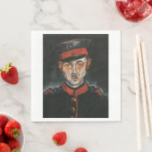 セルフポートレイト（Walter Gramatte著） スタンダードランチョンナプキン (インサイチュ)