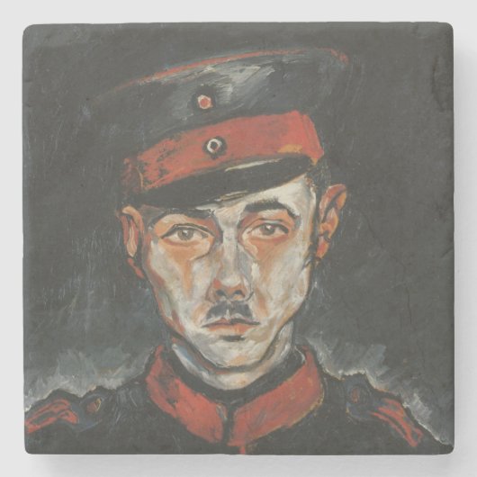 セルフポートレイト（Walter Gramatte著） ストーンコースター (正面)