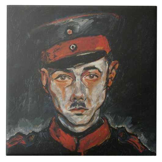 セルフポートレイト（Walter Gramatte著） タイル (正面)