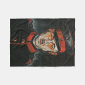 セルフポートレイト（Walter Gramatte著） フリースブランケット (正面(横))