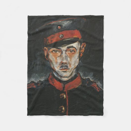 セルフポートレイト（Walter Gramatte著） フリースブランケット (正面)