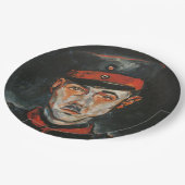 セルフポートレイト（Walter Gramatte著） ペーパープレート (アングル)