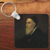 セルフポートレイトby Tititian, Renaissance Art キーホルダー (正面)