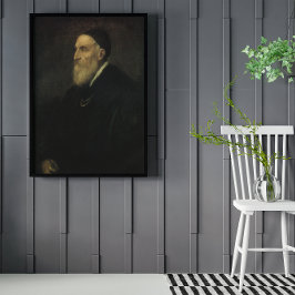 セルフポートレイトby Tititian, Renaissance Art ポスター