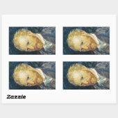 セルフポートレイトVincent van 素晴らしゴッホア絵画ート 長方形シール (シート)