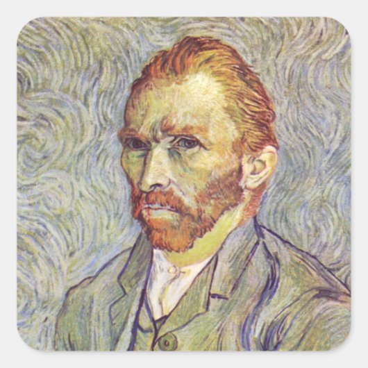 セルフポートレイトVincent Willem vanゴッホ スクエアシール (正面)
