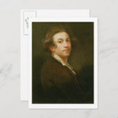 セルフポートレート、右肩上を見る(油オン ポストカード (正面/裏面)