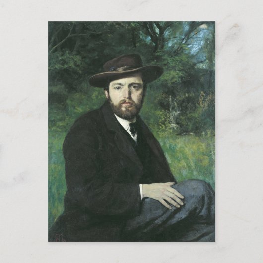 セルフポートレート， 1871 ポストカード (正面)