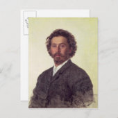 セルフポートレート, 1887 ポストカード (正面/裏面)