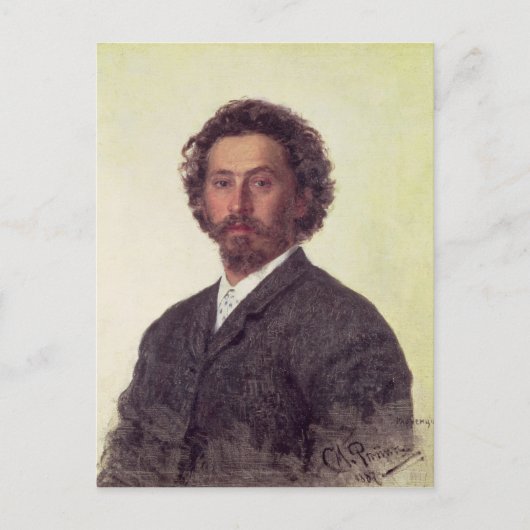 セルフポートレート, 1887 ポストカード (正面)