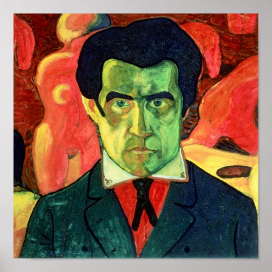 セルフポートレート， 1908 ポスター (正面)