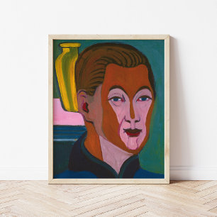セルフポートレート   Ernst Ludwig Kirchner ポスター