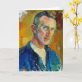 セルフポートレート（Magnus Enckell著） カード (黄色い花)