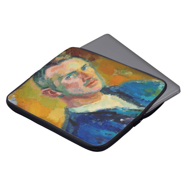 セルフポートレート（Magnus Enckell著） ラップトップスリーブ (正面上部)
