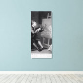 セルフポートレ絵画ートの漫画 キャンバスプリント (インサイチュ (ウッドフロア))