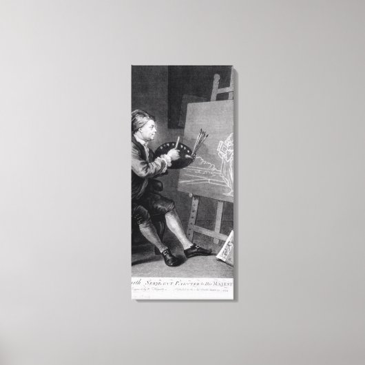 セルフポートレ絵画ートの漫画 キャンバスプリント (正面)