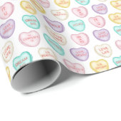 セルフラブキャンディハート – ホワイトラッピング紙 ラッピングペーパー (ロールコーナー)