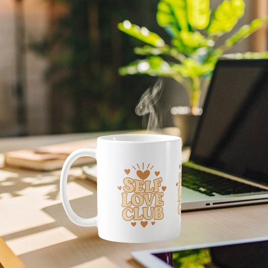 セルフラブクラブオレンジレトロユーモア コーヒーマグカップ