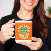 セルフラブフォーリーフクローバーやる気を起こさせる コーヒーマグカップ