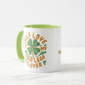 セルフラブフォーリーフクローバーやる気を起こさせる マグカップ (正面左)