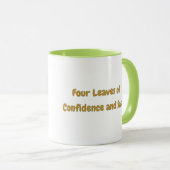 セルフラブフォーリーフクローバーやる気を起こさせる マグカップ (正面右)