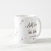 セルフラブマグ |白とスプラッシュ コーヒーマグカップ (正面右)