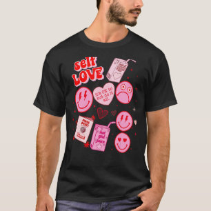 セルフラブレトロバレンタインデー幸せ顔ボホヘ Tシャツ