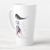 セルフラブレ感動的ディ図解入りの、写真付きの引用文 カフェラテマグ (左アングル)