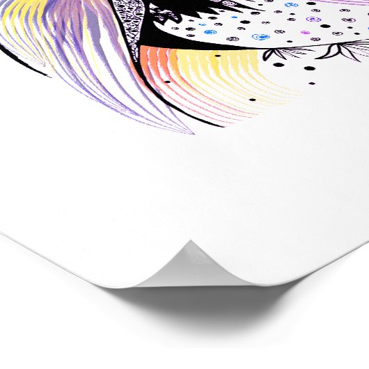 セルフラブレ感動的ディ図解入りの、写真付きの引用文 ポスター (角)