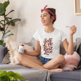 セルフラブ感動的引用文マルーンレタリング トライブレンドＴシャツ