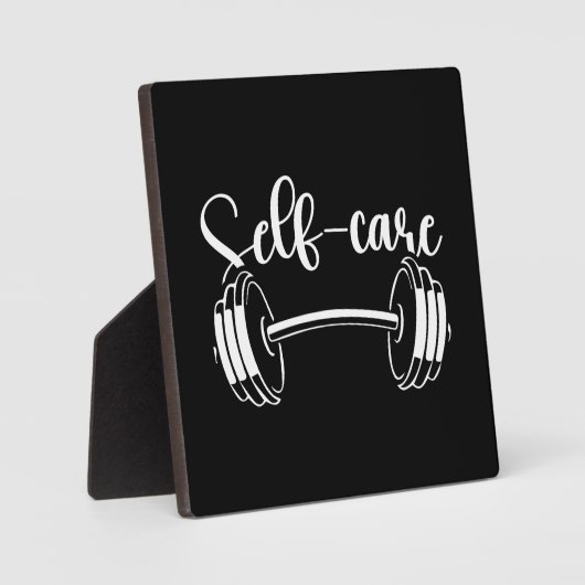 セルフ気に-フィットネスジムトレーニングやる気を起こさせる フォトプラーク (正面)