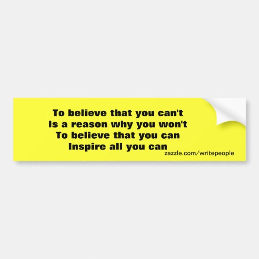 セルフ自信バンパーステッカー バンパーステッカー (正面)