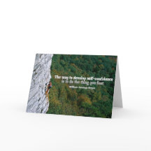 セルフ自信感動的グリーティングノートカード