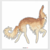 セルフ金ゴールドバレエカスタムボルゾイ製ビニールシール シール (シート)