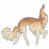 セルフ金ゴールドバレエカスタムボルゾイ製ビニールシール シール (正面)