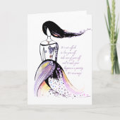 セルフ ラブ インスピレーション 絵画 女性 名言 カード (正面)