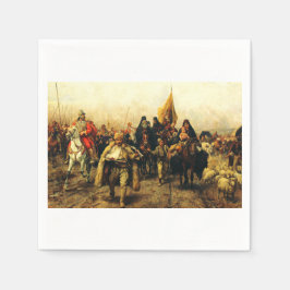 セルブ人の移住（ペヤ・ヨバノビッチによる美術） スタンダードカクテルナプキン